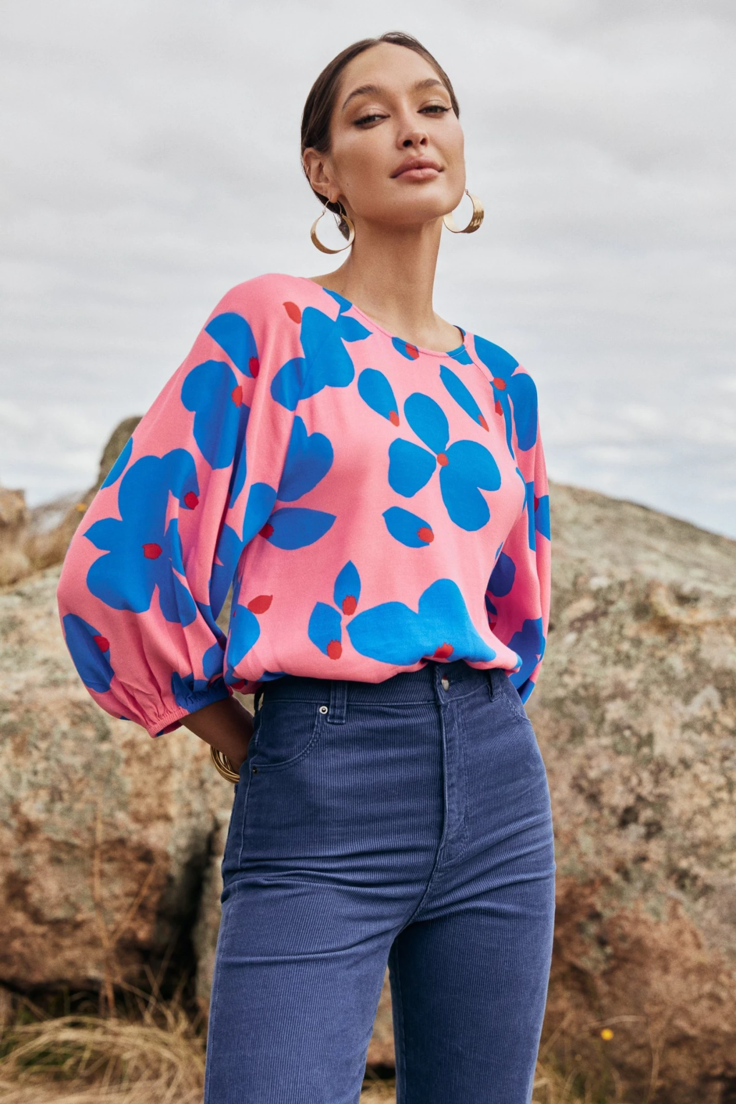 W22D Vivienne Top In Sapphire Rose New 4 W22D Vivienne Top In Sapphire Rose New