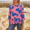 W22D Winter Celeste Top In Sapphire Rose New