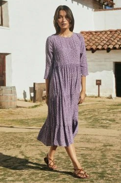 W22D Winter Olivia Midi Dress In Grape Vine