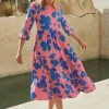 W22D New Winter Olivia Midi Dress In Sapphire Rose