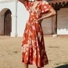 W22D Zuri Dress In Fire Bloom