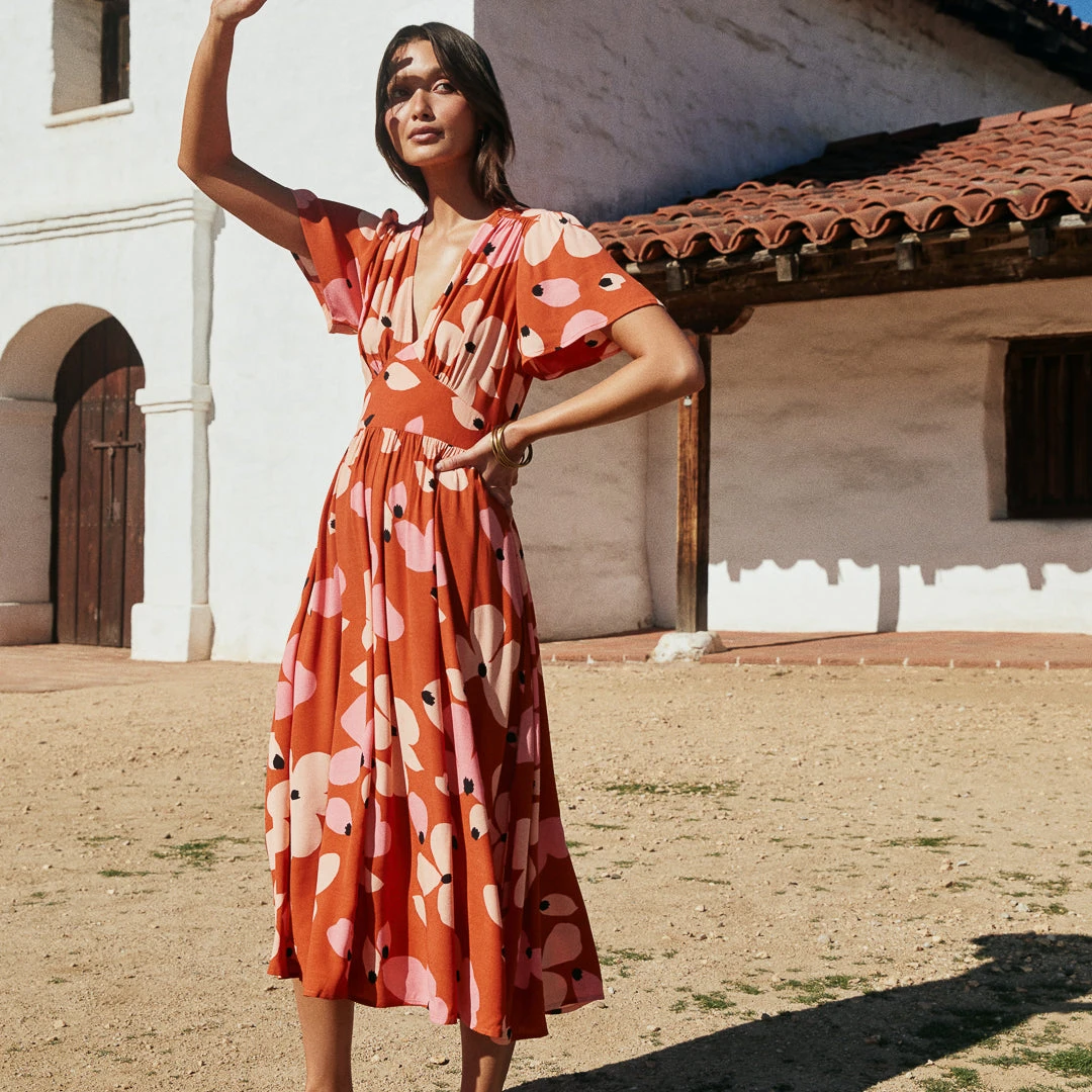 W22D Zuri Dress In Fire Bloom 11 W22D Zuri Dress In Fire Bloom