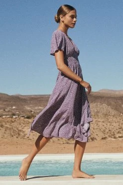 W22D Zuri Dress In Grape Vine